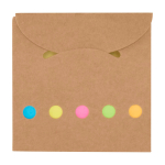 Mini sticky notes block, 125 small coloured notes, 25 large notes natural colour