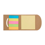 Mini sticky notes block, 125 small coloured notes, 25 large notes natural colour