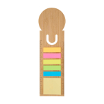 Sticky notes set, small coloured notes, large notes, ruler format natural colour