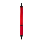 Recycled plastic pen, black details, black ink red colour