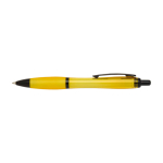 Recycled plastic pen, black details, black ink yellow colour