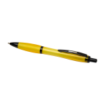 Recycled plastic pen, black details, black ink yellow colour