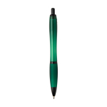 Recycled plastic pen, black details, black ink green colour