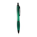 Recycled plastic pen, black details, black ink green colour