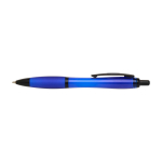 Recycled plastic pen, black details, black ink royal blue colour