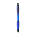 Recycled plastic pen, black details, black ink royal blue colour
