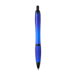 Recycled plastic pen, black details, black ink royal blue colour
