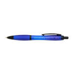 Recycled plastic pen, black details, black ink royal blue colour