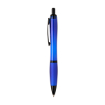 Recycled plastic pen, black details, black ink royal blue colour