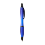 Recycled plastic pen, black details, black ink royal blue colour