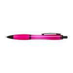 Recycled plastic pen, black details, black ink fuchsia colour