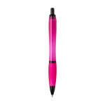 Recycled plastic pen, black details, black ink fuchsia colour