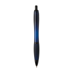 Recycled plastic pen, black details, black ink navy-blue colour