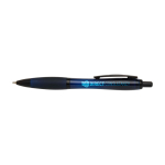 Recycled plastic pen, black details, black ink navy-blue colour