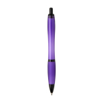Recycled plastic pen, black details, black ink purple colour