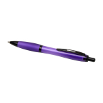 Recycled plastic pen, black details, black ink purple colour