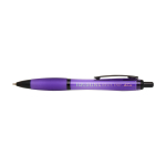 Recycled plastic pen, black details, black ink purple colour
