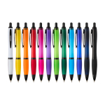 Recycled plastic pen, black details, black ink purple colour