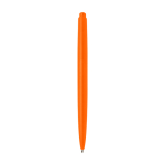 Recycled plastic pen, minimalist design, blue ink orange colour