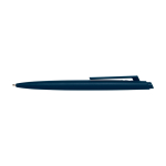 Recycled plastic pen, minimalist design, blue ink navy-blue colour