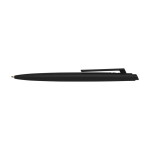 Recycled plastic pen, minimalist design, black ink black colour