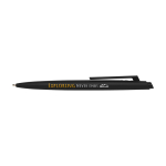Recycled plastic pen, minimalist design, black ink black colour
