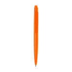 Recycled plastic pen, minimalist design, black ink orange colour