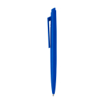 Recycled plastic pen, minimalist design, black ink royal blue colour