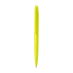 Recycled plastic pen, minimalist design, black ink lime colour