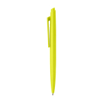 Recycled plastic pen, minimalist design, black ink lime colour