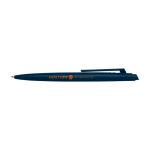Recycled plastic pen, minimalist design, black ink navy-blue colour