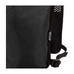 Running hydration vest, waterproof, reflective black colour close-up view 1