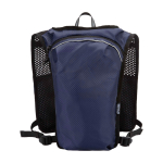 Running hydration vest, waterproof, reflective navy-blue colour second rear view