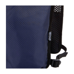 Running hydration vest, waterproof, reflective navy-blue colour close-up view 1