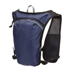 Running hydration vest, waterproof, reflective navy-blue colour third view