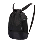 Sports bag, waterproof recycled fabric, shoe compartment, 18L black colour