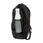 Sports bag, waterproof recycled fabric, shoe compartment, 18L black colour
