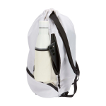 Sports bag, waterproof recycled fabric, shoe compartment, 18L sand colour