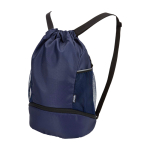 Sports bag, waterproof recycled fabric, shoe compartment, 18L navy-blue colour