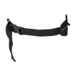 Running waist bag, multiple pockets, reflective elements black colour