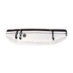 Running waist bag, multiple pockets, reflective elements sand colour