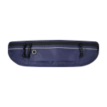 Running waist bag, multiple pockets, reflective elements navy-blue colour