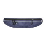 Running waist bag, multiple pockets, reflective elements navy-blue colour