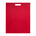 Recycled non woven bag, heat-sealed, ultra-resistant, 5L red colour