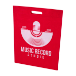 Recycled non woven bag, heat-sealed, ultra-resistant, 5L red colour