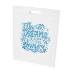 Recycled non woven bag, heat-sealed, ultra-resistant, 5L white colour