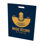 Recycled non woven bag, heat-sealed, ultra-resistant, 5L navy-blue colour