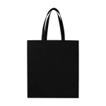 Recycled durable non woven shopping bag, gusseted black colour
