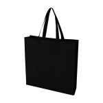 Recycled durable non woven shopping bag, gusseted black colour