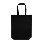 Recycled durable non woven shopping bag, gusseted black colour